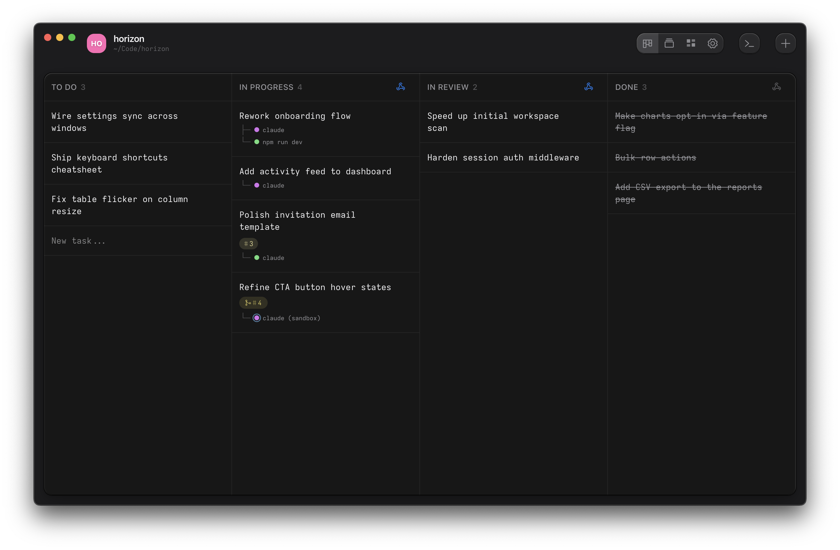 Kanban board